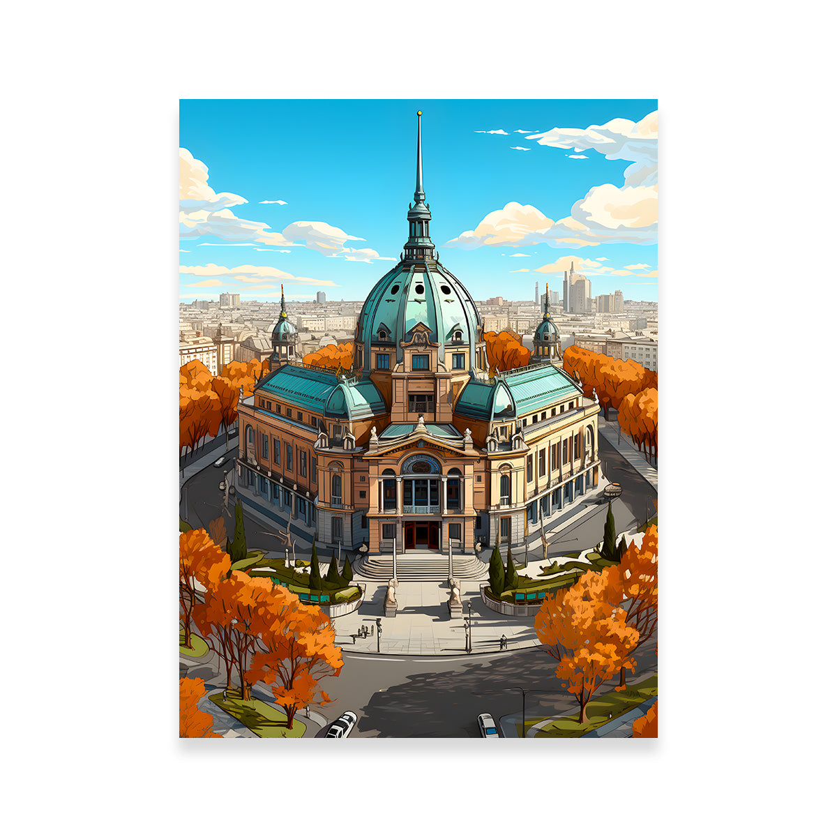 Exquisite Paris - Petit Palais Wall Art by Valth Graphics