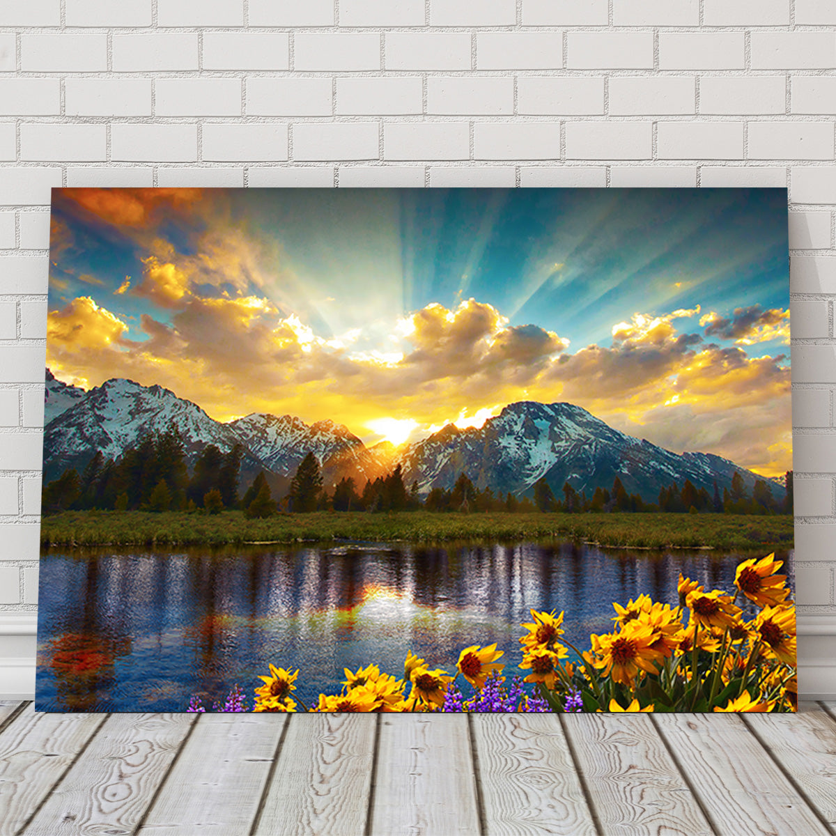 Stunning Grand Tetons Sunset Wall Art for Home Decor