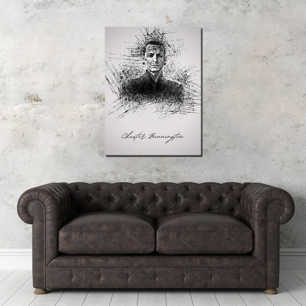 Chester Bennington Stunning Sketch Wall Art for Home Decor