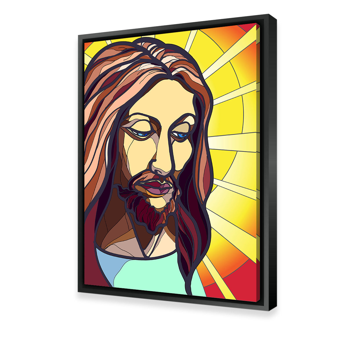 Exquisite Jesus in Stained Glass Wall Art for Home Decor