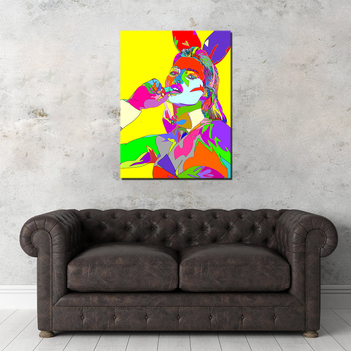 Eye - catching Abstract Kate Moss Wall Art for Home Decor