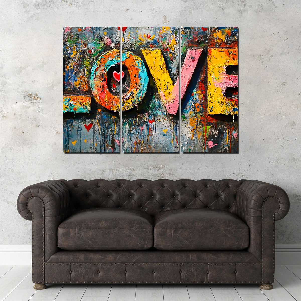 Enchanting Love Graffiti Wall Art for Stunning Decor